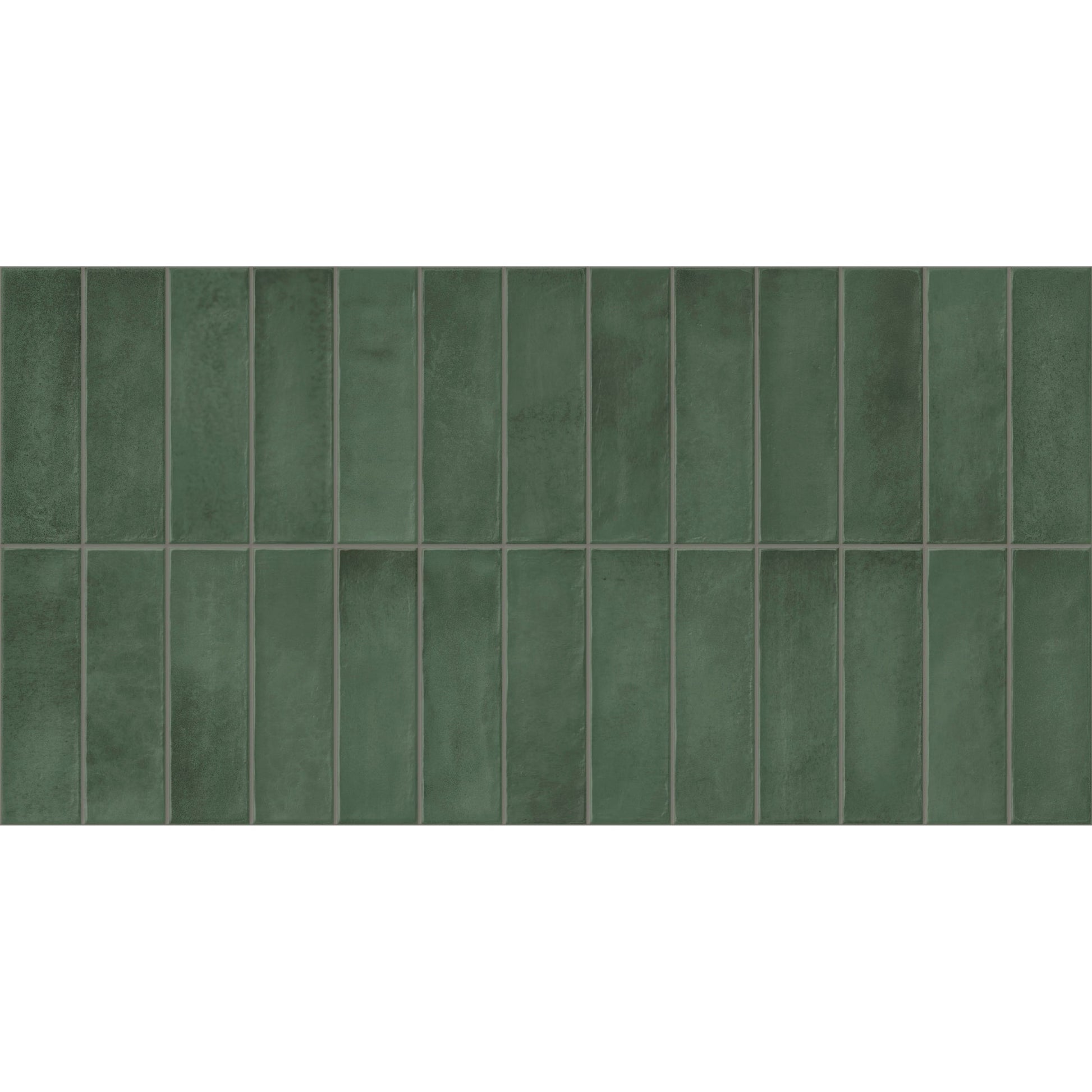 Giorbello Artis Dark Green 12-in x 24-in Glazed Porcelain Handcrafted look Wall Tile product image