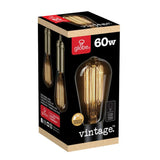 Globe Electric 60W Vintage Edison S60 Squirrel Cage Incandescent Filament Light Bulb (3-Pack)