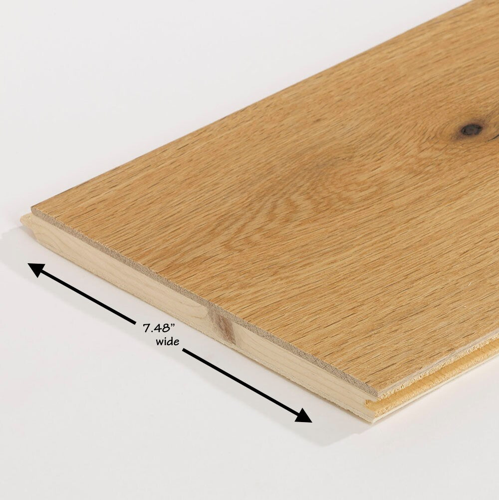 Solidfloor Oak Nevada hardwood flooring — carton and plank detail