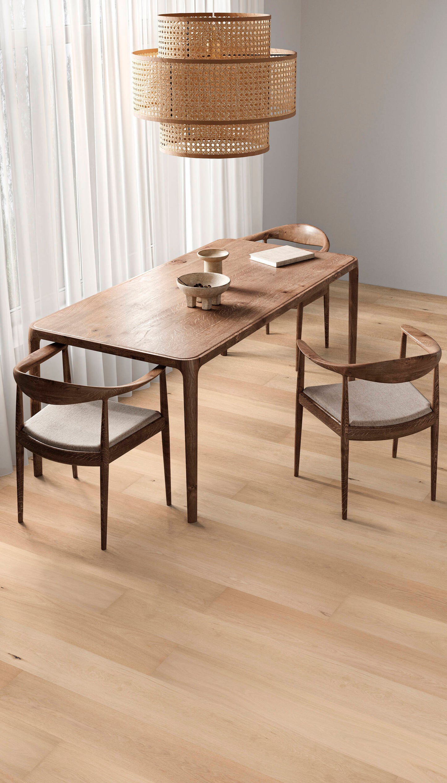 Solidfloor Oak Mineral Ruby hardwood flooring — installed room view