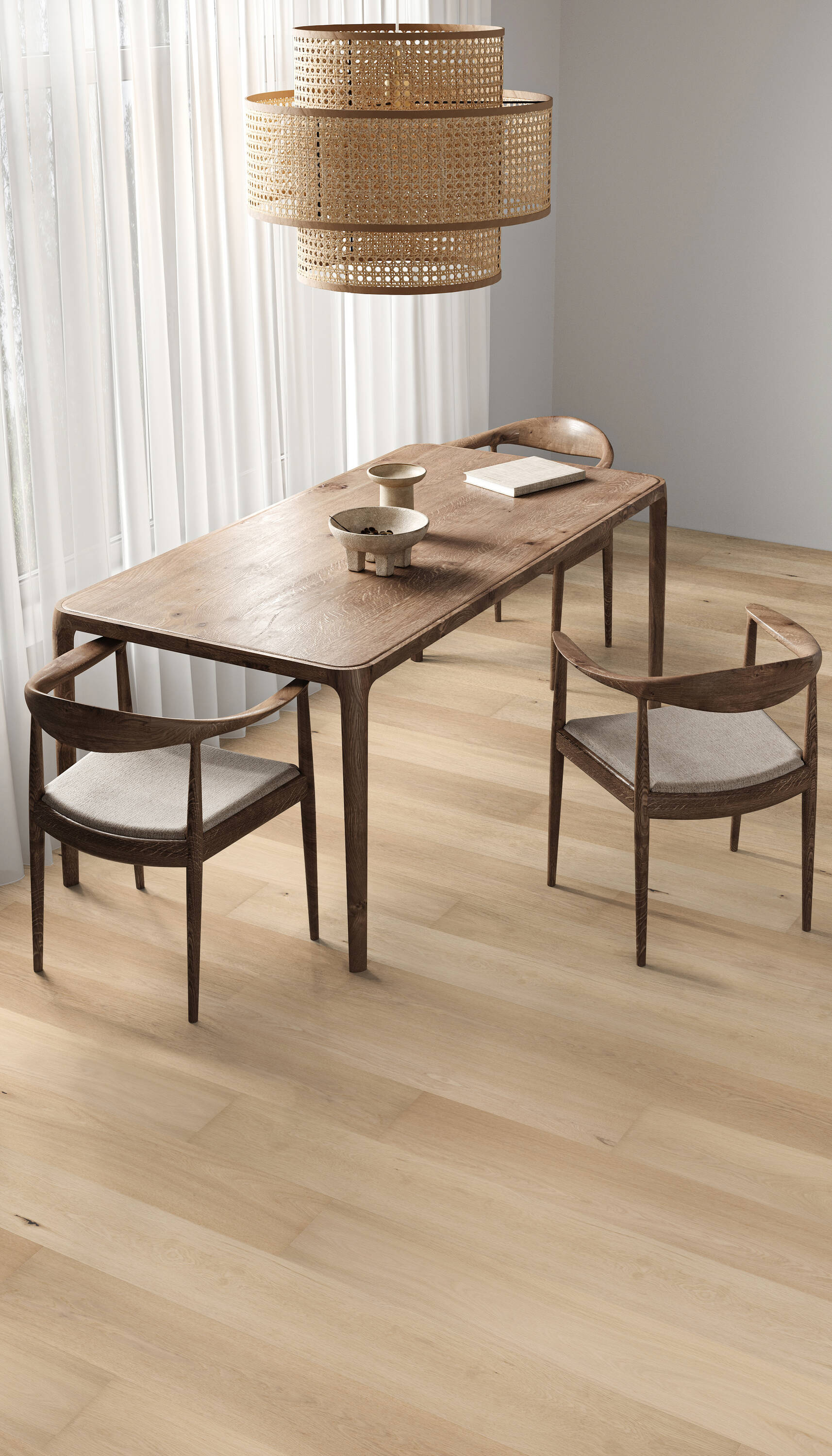 Solidfloor Oak Mineral Ruby hardwood flooring — installed room view