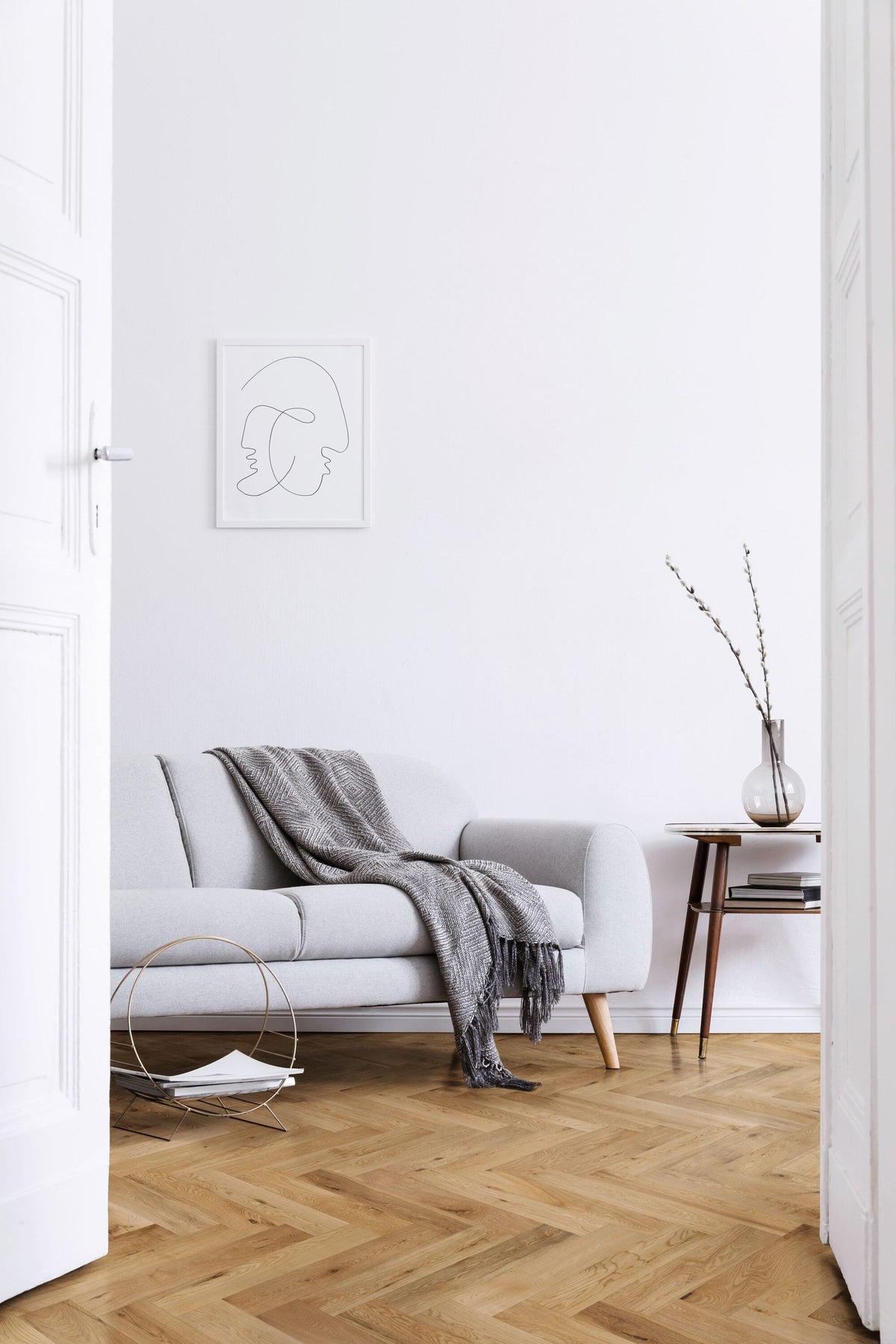 Solidfloor Oak Windsor Herringbone hardwood flooring — surface grain detail