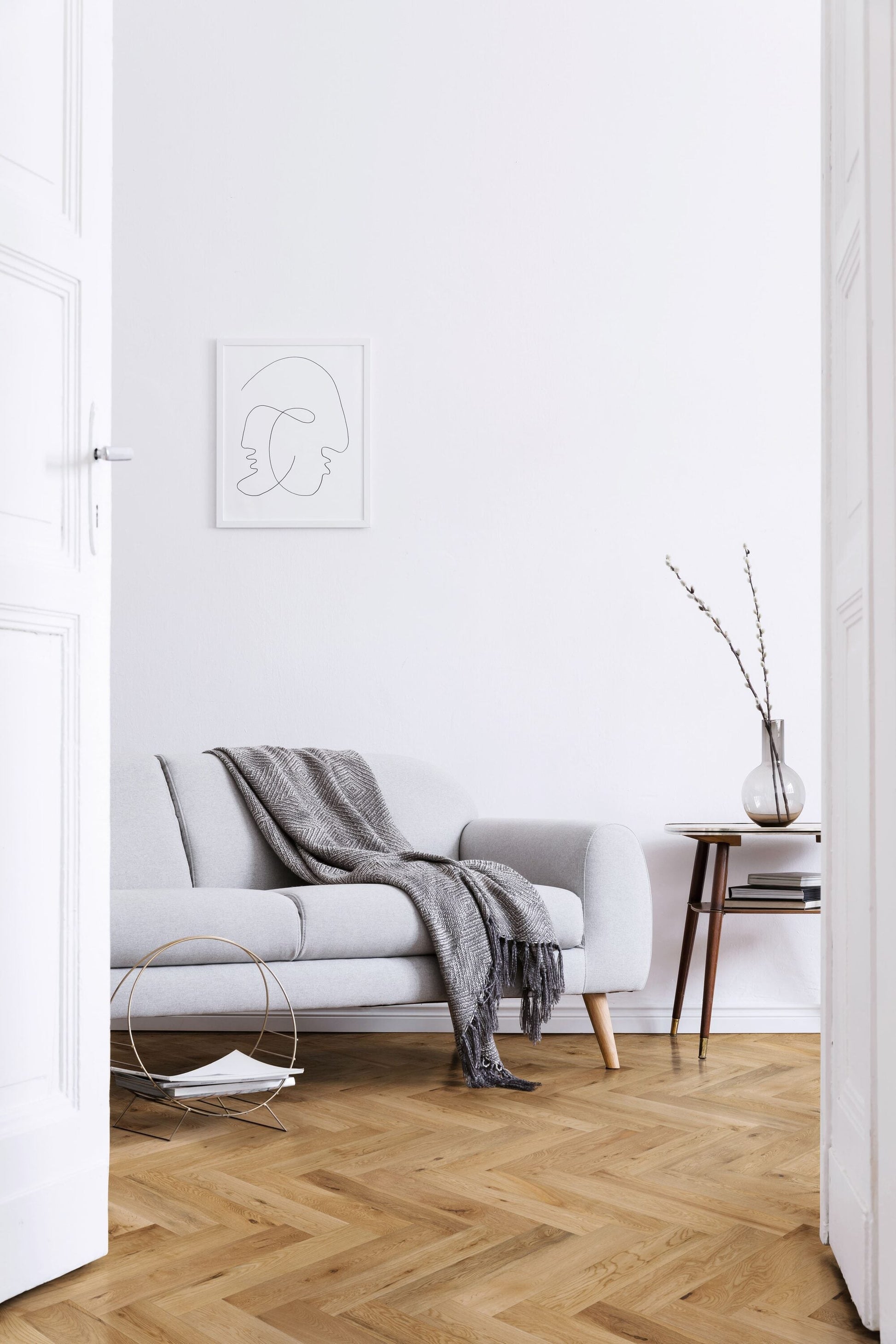 Solidfloor Oak Windsor Herringbone hardwood flooring — surface grain detail