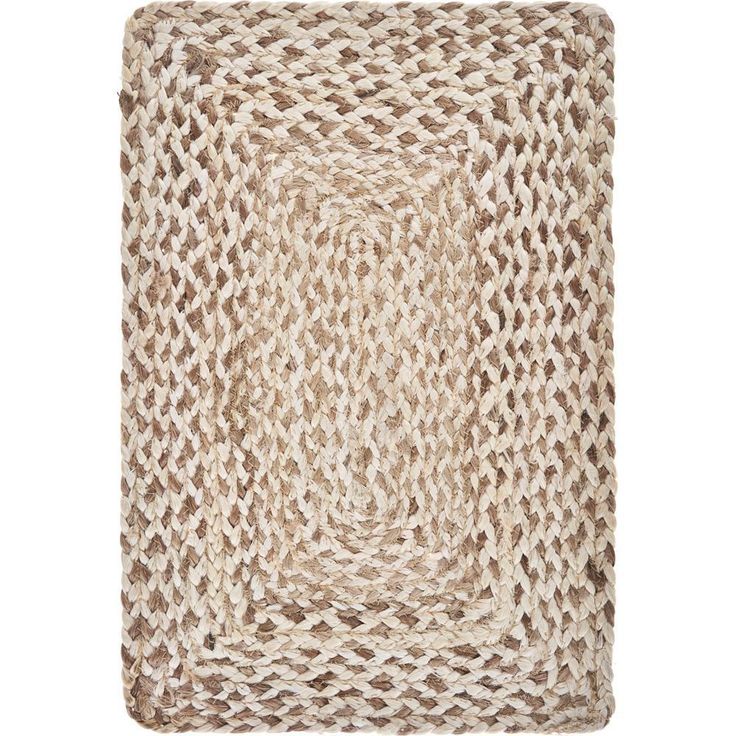 Woven Bleach / Natural 19 in. x 13 in. Jute Placemat (Set of 4)