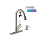 Setra Single-Handle Touchless Pull-Down Sprayer Kitchen Faucet in Vibrant Stainless - Super Arbor