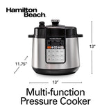 Multi-Function 6 Qt. Stainless Steel Electric Pressure Cooker