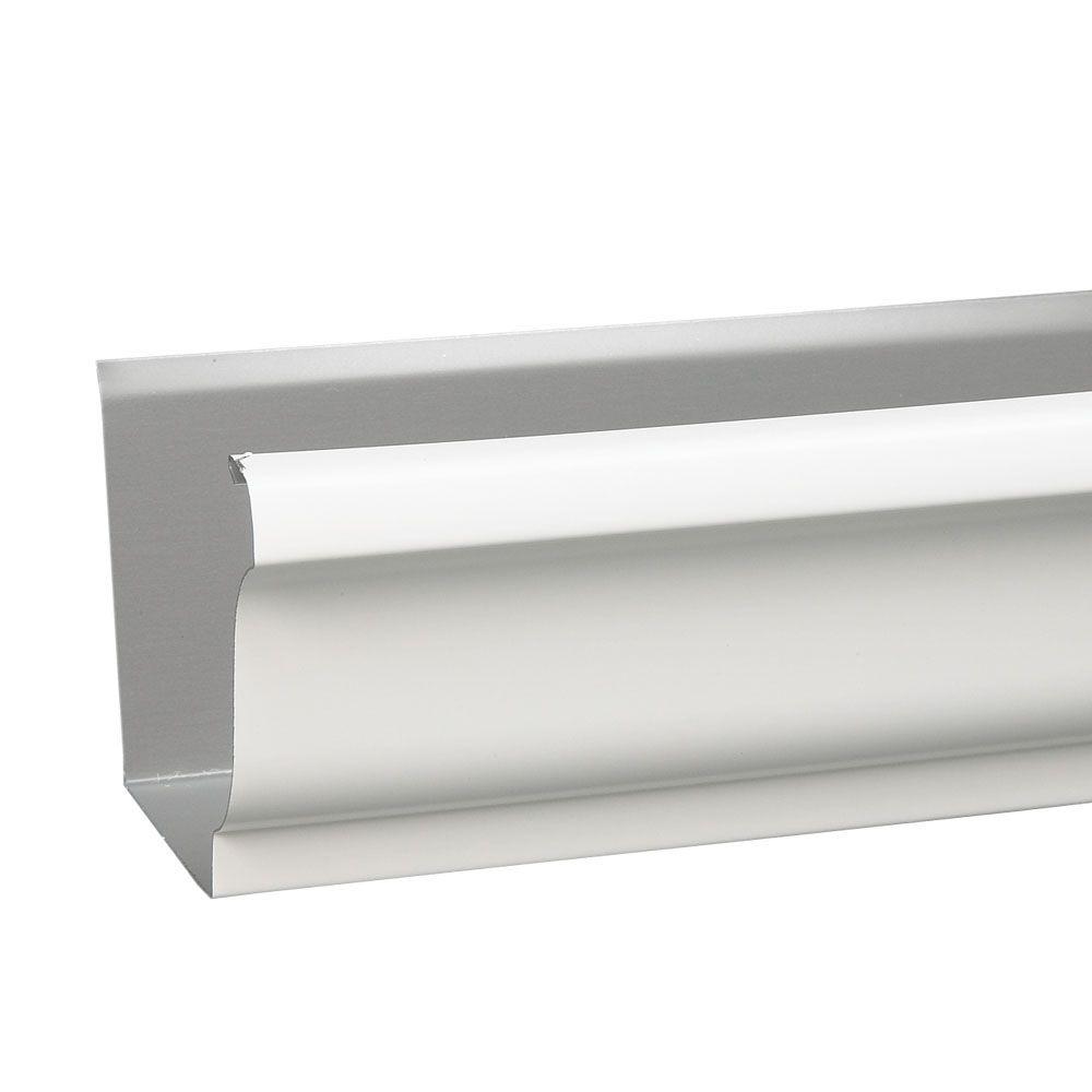 5 in. x 10 ft. White Traditional Vinyl Gutter