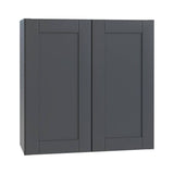 Home Decorators Collection Washington 24 in. W x 12 in. D x 42 in. H Assembled Plywood Wall Kitchen Cabinet in Valiant Onyx with Soft Close Doors