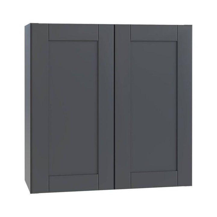 Home Decorators Collection Washington 24 in. W x 12 in. D x 42 in. H Assembled Plywood Wall Kitchen Cabinet in Valiant Onyx with Soft Close Doors