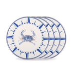 10.5 in. Blue Crab Enamelware Round Dinner Plate Set of 4