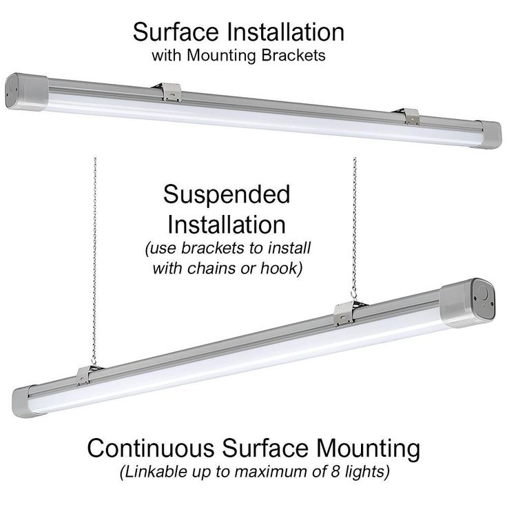 4 ft. Vapor Tight Water Tight Strip Light Plug-in Direct Wire Integrated LED Wraparound Light 3600 Lumens 4000K