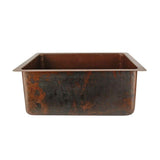 All-in-One Dual Mount Copper 20 in. Single Bowl Bar/Prep Sink with Faucet and Strainer Drain in Oil Rubbed Bronze