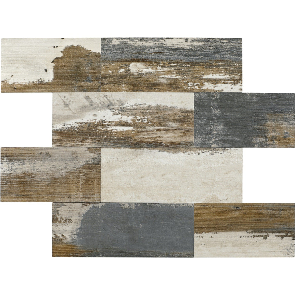 Daltile Smart Stick Driftwood 10-in x 14-in Matte PVC Peel and stick Mosaic Wall Tile product image