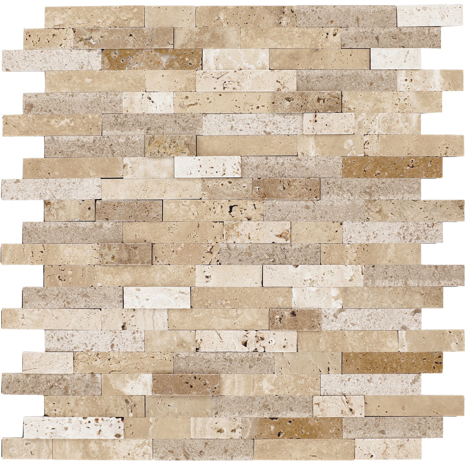 Daltile Smart Stick Brilliant Beige 11-in x 11-in Multi-finish PVC Peel and stick Mosaic Wall Tile product image