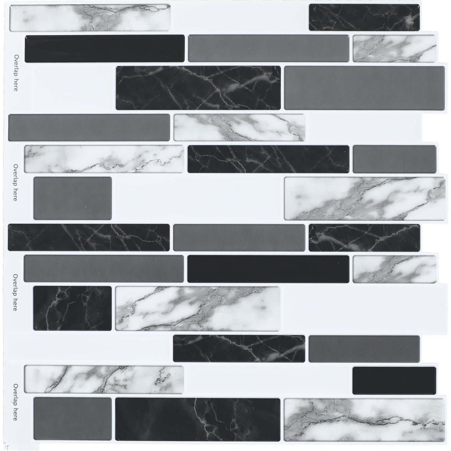 Daltile Smart Stick Shadow 11-in x 12-in Glossy PVC Peel and stick Mosaic Wall Tile product image