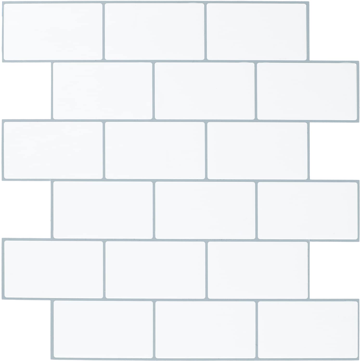 Daltile Smart Stick Glacier 12-in x 12-in Glossy PVC Peel and stick Mosaic Wall Tile product image
