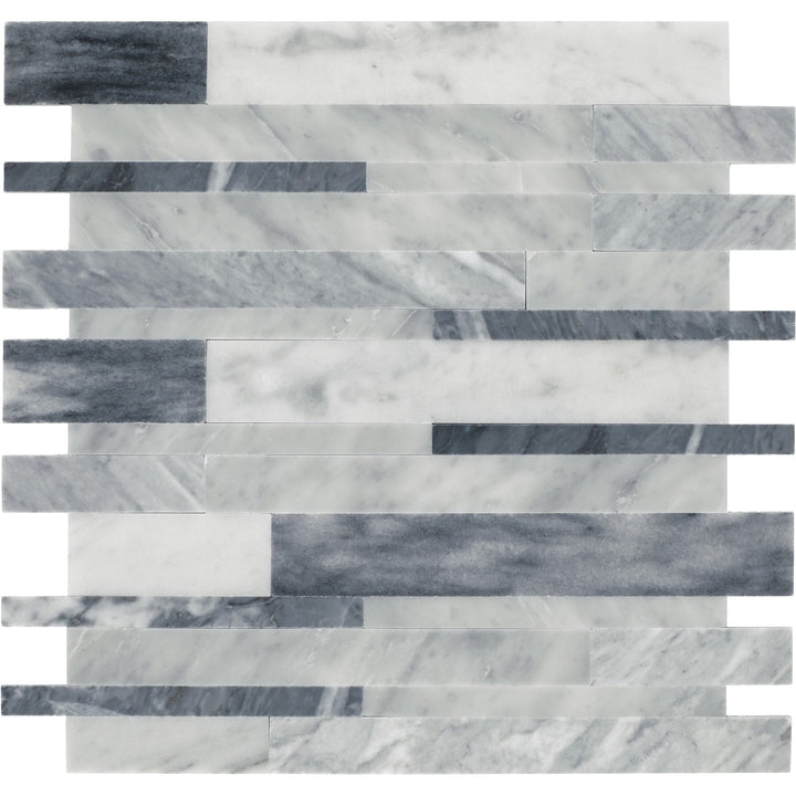 Daltile Smart Stick Titan Gray 11-in x 12-in Polished PVC Peel and stick Mosaic Wall Tile product image