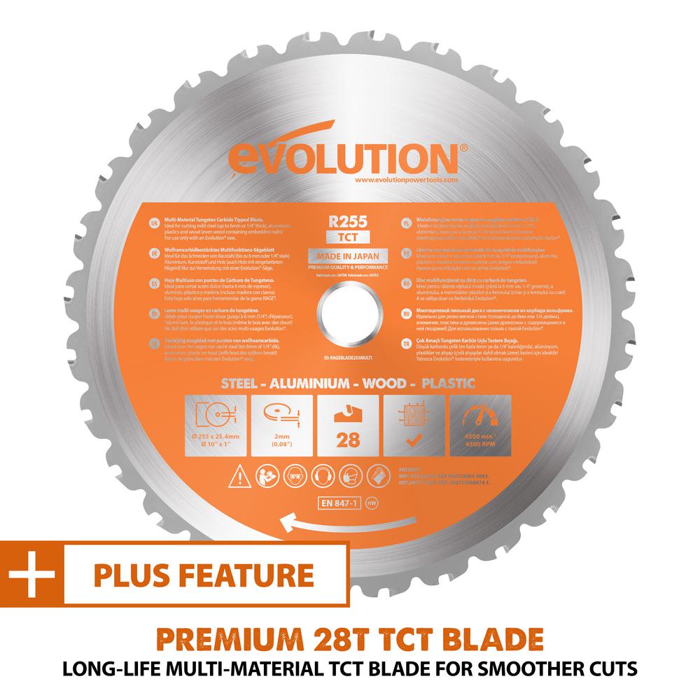 15 Amp 10 in. Dual Bevel Sliding Miter Saw with Laser Guide, Dust Bag, 13 ft. Power Cord, and 28-T Multi-Material Blade - Super Arbor