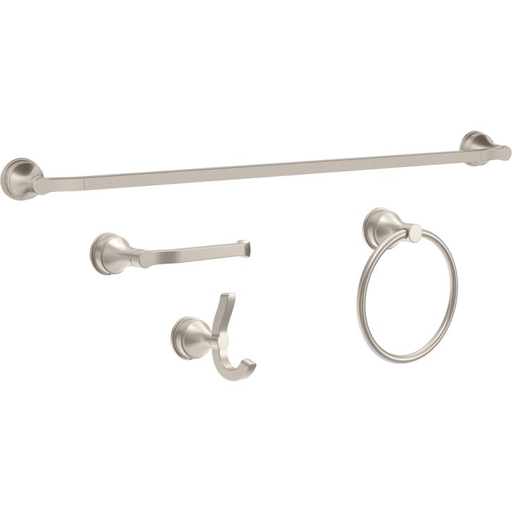 Delta Flynn 18-in Brushed Nickel Wall Mount Single Towel Bar