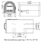 Reliant Large, Locking, Post Mount Mailbox, Black - Super Arbor