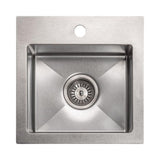 Pro 15 in. Topmount Single Bowl Bar Kitchen Sink in DuraSnow® Stainless Steel