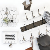 Ruavista 18 in. Gray and Soft Iron Hook Rack - Super Arbor