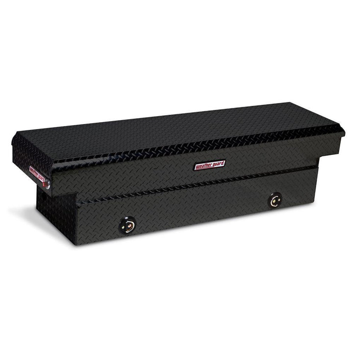 Weather Guard 72 in. Gloss Black Aluminum Full Size Crossbed Truck Tool Box - Super Arbor