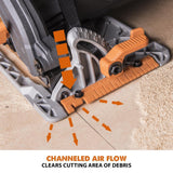 15 Amp 7-1/4 in. Circular Saw with LED Light, Electric Brake, 13 ft. Rubber Power Cord and Multi-Material Blade - Super Arbor