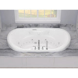 Ruby Diamond Series 5.9 ft. Center Drain Rectangular Drop-in Whirlpool and Air Bath Tub in White - Super Arbor