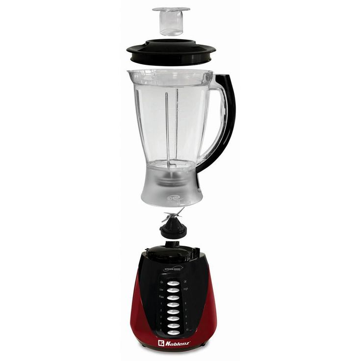 Kitchen Magic Collection 50 oz. 10-Speed and Pulse Red Plastic Jar Blender