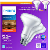 Philips 65-Watt Equivalent with Warm Glow BR30 Dimmable LED ENERGY STAR Light Bulb, Soft White (6-Pack)