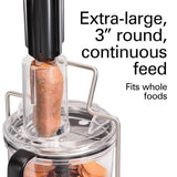 Stack n Snap 12-Cup 3-Speed Stainless Steel Food Processor with Spiralizer