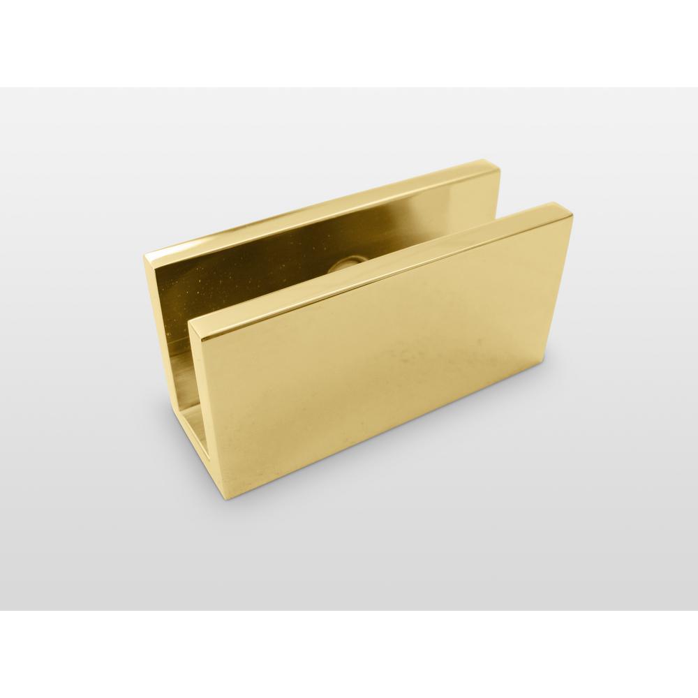 34 in. x 58 in. Frameless Glass Hinged Bathtub Door in Polished Brass - Super Arbor
