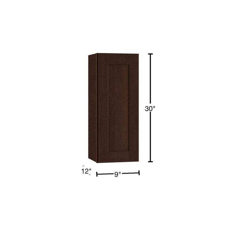 Home Decorators Collection Newport 9 in. W x 12 in. D x 30 in. H Assembled Plywood Wall Kitchen Cabinet in Manganite with Soft Close