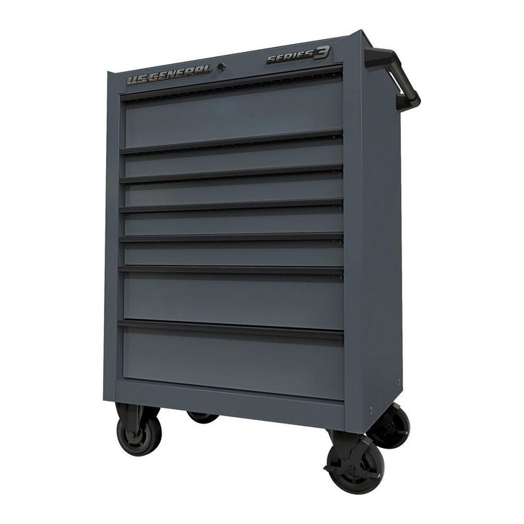 U.S. GENERAL 27 in. x 22 in. Roll Cab, Series 3, Slate Gray