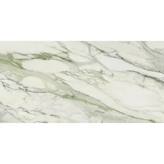 Apollo Tile Splendor White with Sage Green Vein 24-in x 48-in Polished Porcelain Floor and Wall Tile product image