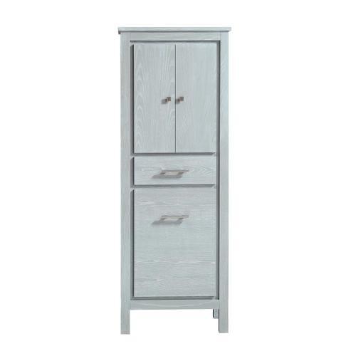 Azzuri Riley 24-in W x 64.4-in H x 15-in D Sea Salt Gray Plywood Freestanding Linen Cabinet