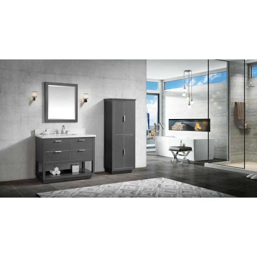 Avanity 43-in Gray Quartz Bathroom Vanity Top with Rectangular Undermount Sink and Backsplash