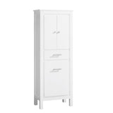 Azzuri Riley 24-in W x 64.4-in H x 15-in D Sea Salt Gray Plywood Freestanding Linen Cabinet