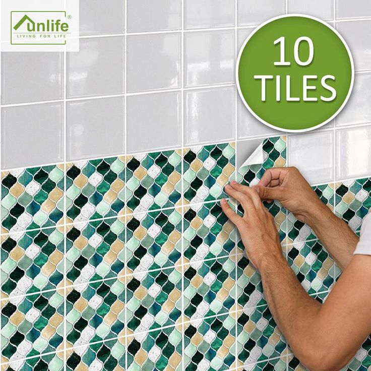 Goory Moroccan Style Self-adhesive Tile Wall Floor Sticker Bathroom Kitchen Decor