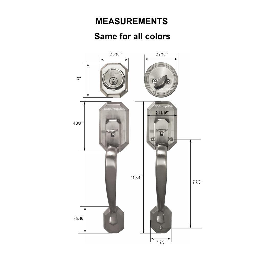 Cerberus Satin Nickel Entry Door Handleset - Super Arbor