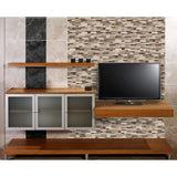 Peel&Stick Mosaics Peel and Stick Mountain Terrain 10-in x 10-in Glossy Composite Linear Mosaic Peel & Stick Tile - Super Arbor