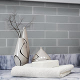 Elida Ceramica Highlight Subway 12-in x 12-in Glossy Glass Subway Wall Tile - Super Arbor