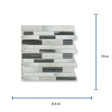 Peel&Stick Mosaics Verona Beige 10-in x 10-in Glossy Composite Linear Mosaic Peel & Stick Tile