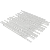 Elida Ceramica Glassy Terrain 12-in x 12-in Glossy Glass Linear Mosaic Wall Tile - Super Arbor