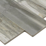 Elida Ceramica Ledgewood Stone 12-in x 24-in Glazed Porcelain Linear Wood Look Wall Tile