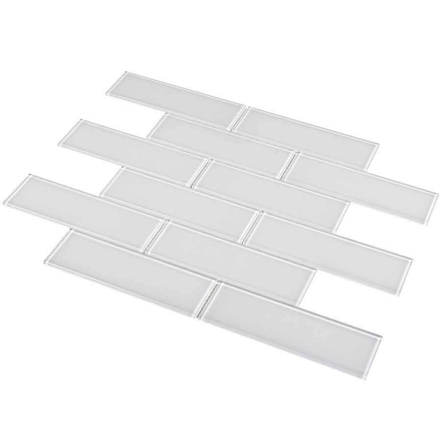 Elida Ceramica Moonlight Subway 12-in x 12-in Glossy Glass Mosaic Wall Tile - Super Arbor