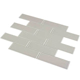 Elida Ceramica Moonlight Subway 3-in x 8-in Glossy Glass Subway Wall Tile - Super Arbor