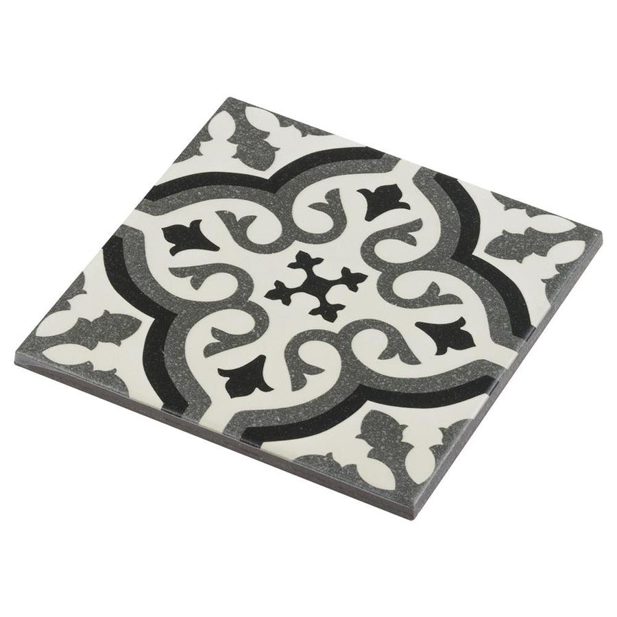 Elida Ceramica Lolita Deco Squares 6-in x 6-in Matte Porcelain Encaustic Floor Tile