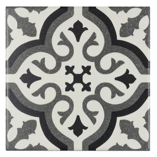 Elida Ceramica Lolita Deco Squares 6-in x 6-in Matte Porcelain Encaustic Floor Tile